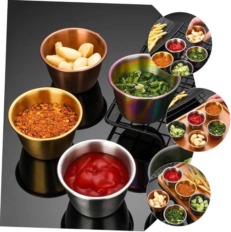 Cabilock 3 Pack Stainless Steel Dipping Bowls For Condiments Sauce Ketchup Cups Easy Clean - Image 5